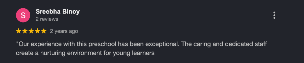 Google Review Row 1 - 5